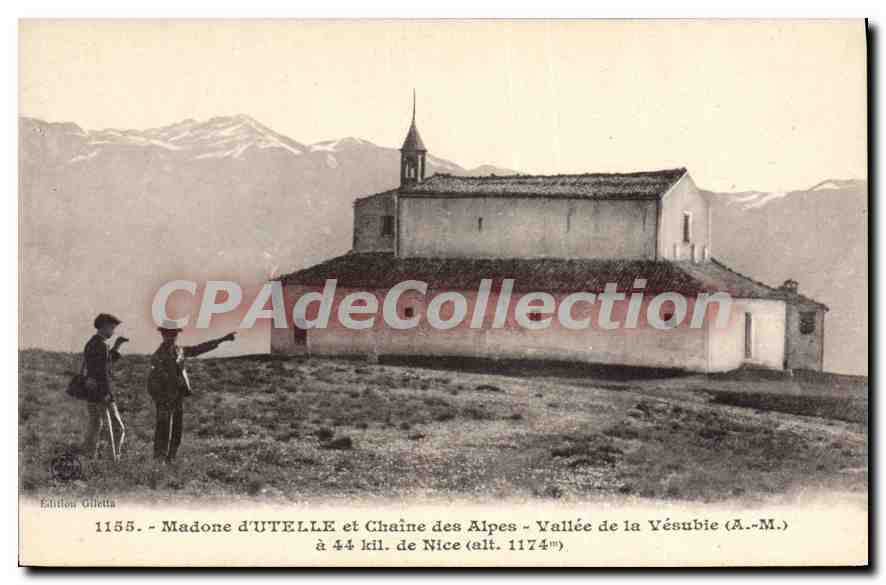 CPA Madone d'Utelle et Chaine des Alpes Vallee de la Vasubie 