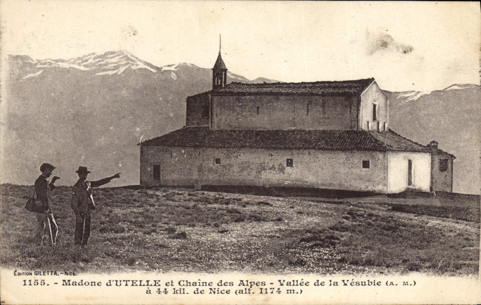 CPA Madone d'Utelle et Chaine des Alpes Vallee de la Vasubie 