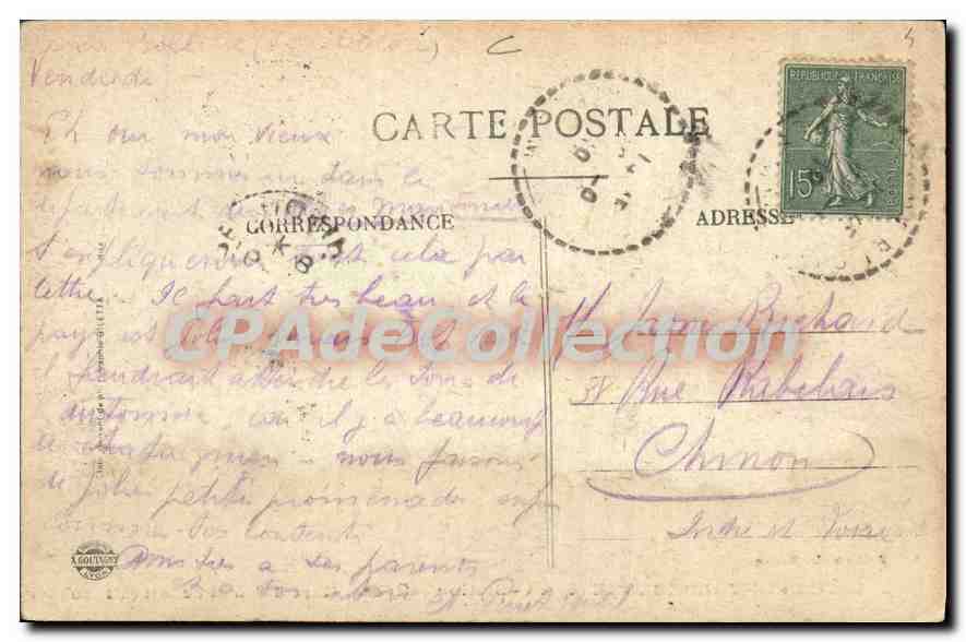 CPA La Bolline Valdeblore Station estivale cure d'eau et de lait  — Verso