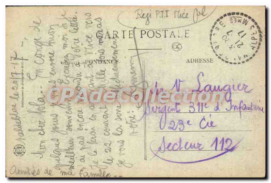 CPA La Bolline Valdeblore Station estivale cure d'eau et de lait  — Verso