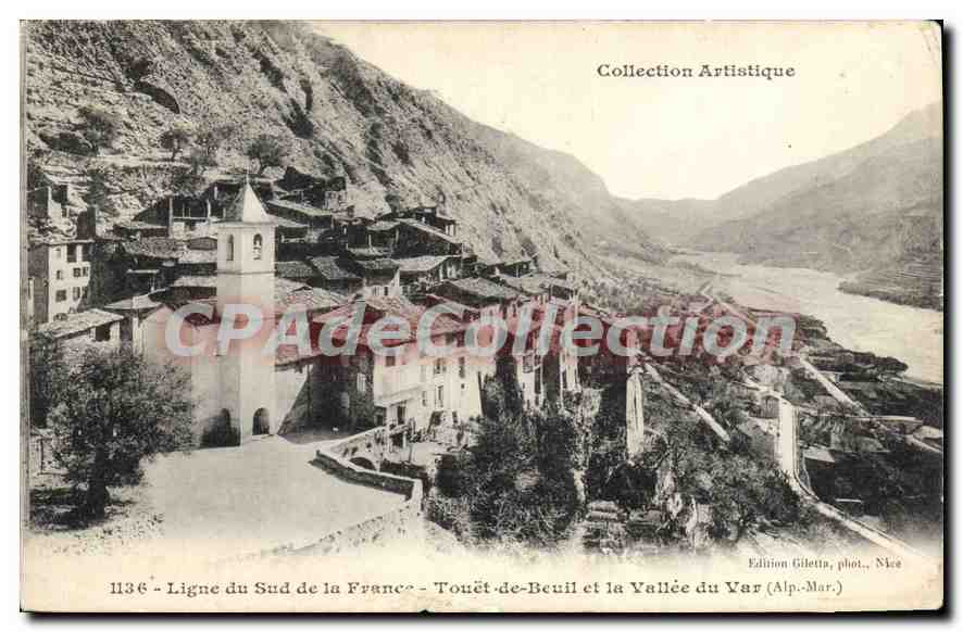 CPA Ligne du Sud de la France Touet de Beuil et la Valles du Var 