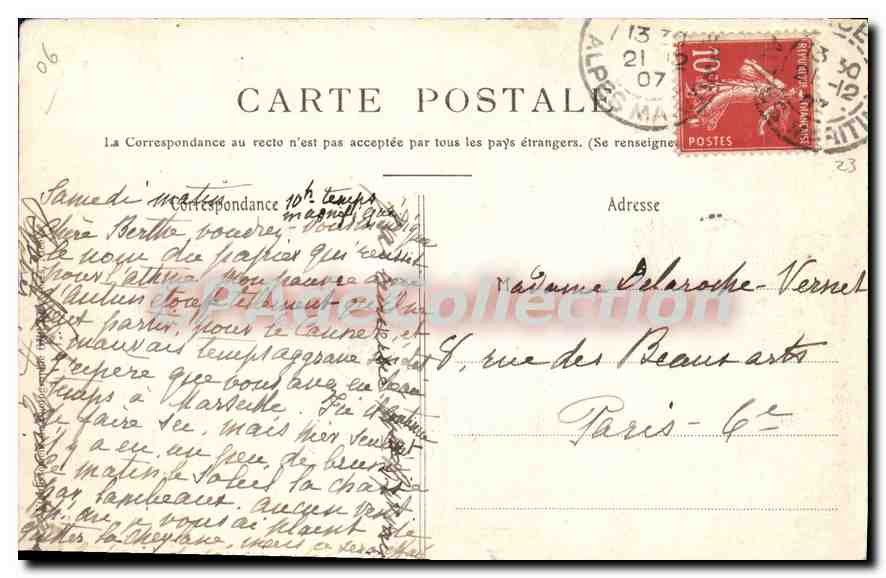 CPA Ligne du Sud de la France Touet de Beuil et la Valles du Var  — Verso