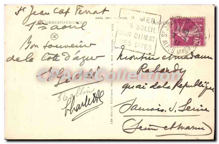 Saint-Jean-Cap-Ferrat — Vue prise sur les Fosses et le Cap d'Ail — LL — Reverso