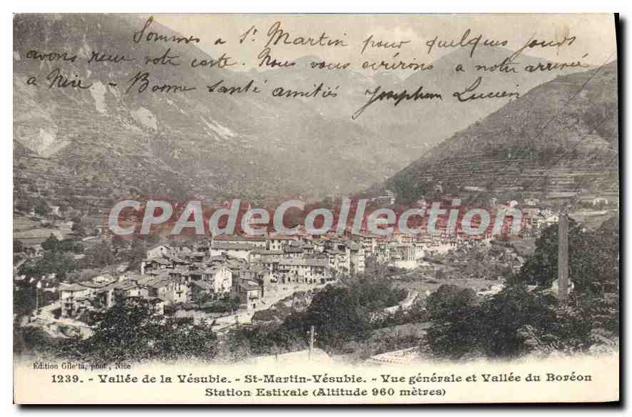 St-Martin-Vésubie — Allgemeiner Blick und Tal des Boréon — Edition Gille, n°1239