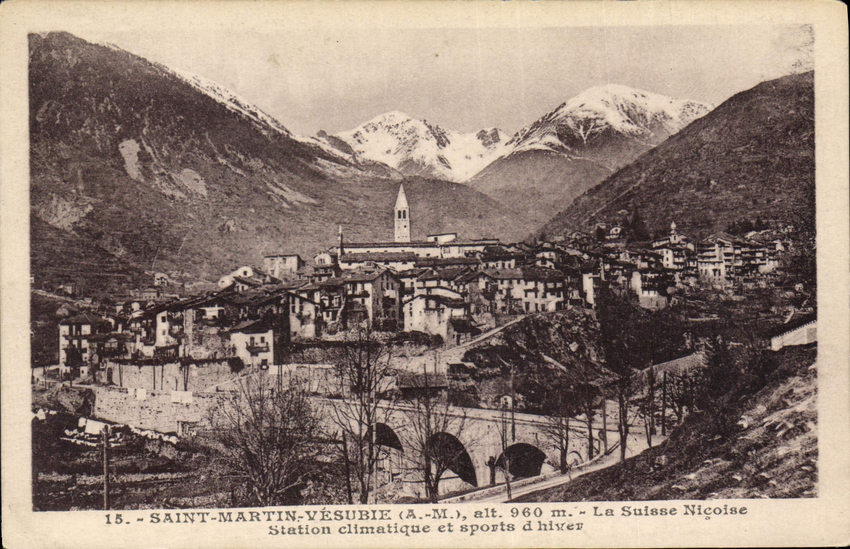 Saint-Martin-Vésubie (A.-M.), alt. 960 m. — La Suisse Niçoise — Station climatique et sports d'hiver