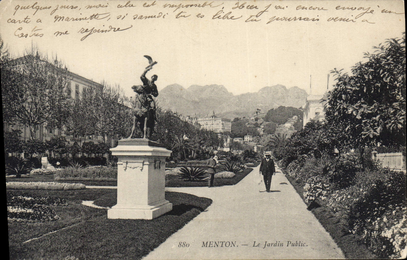 Menton — Le Jardin Public — éditeur Cartolina Postale