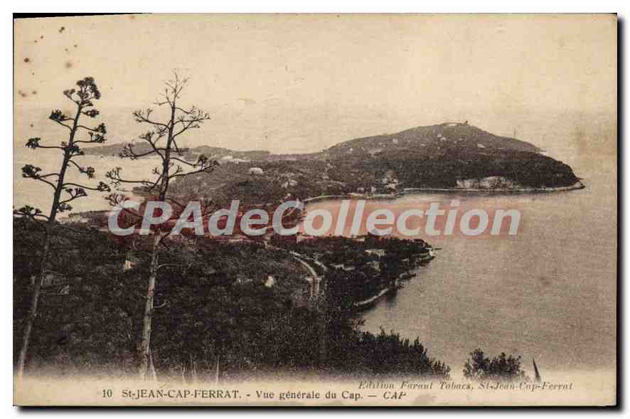 St-JEAN-CAP-FERRAT — Vue générale du Cap — Édition Faraut Tabues, St-Jean-Cap-Ferrat