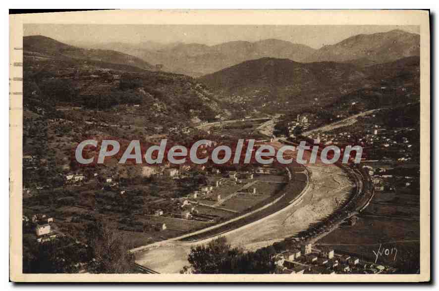 CPA Core d'Azur Nice Alpes Maritimes La Vallee du Pavillon et la Trinite Victor Vue prise de la Gran