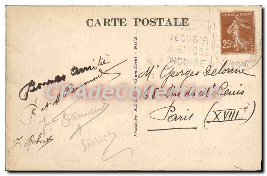 Saint Martin Vésubie — La Madone de Fenestre — Phototype A.D.L. n°4294 — Reverso