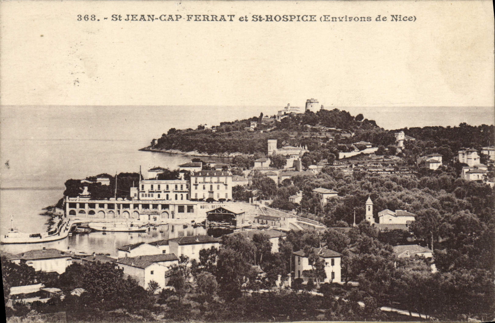 St JEAN-CAP-FERRAT et St-HOSPICE (Environs de Nice) — vue aérienne — n° 368