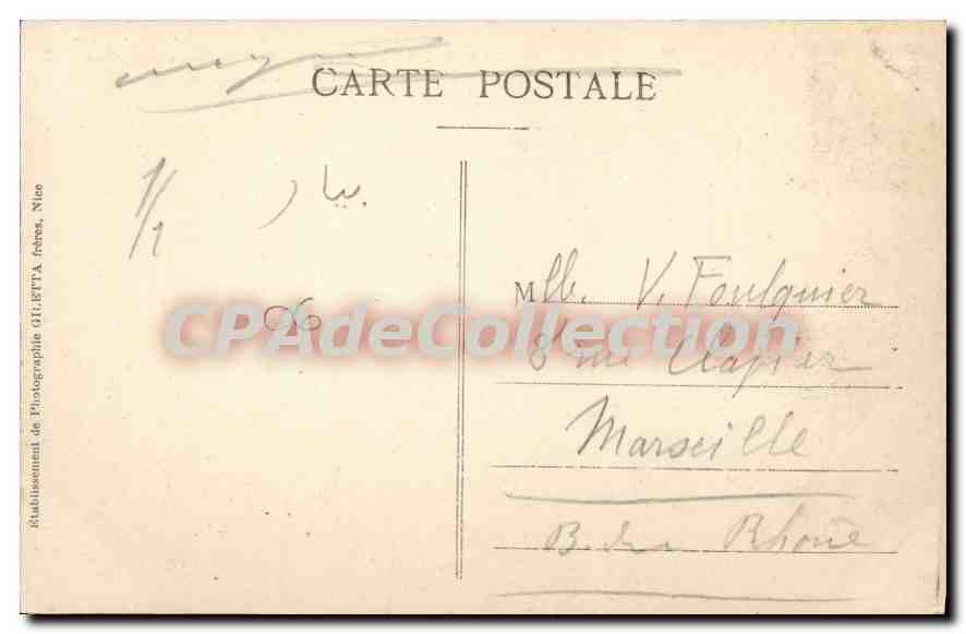 Monte-Carlo — Montée de la Gare, Nouvelle Salle de Jeu — Édition Giletta, phot. Nico — Verso