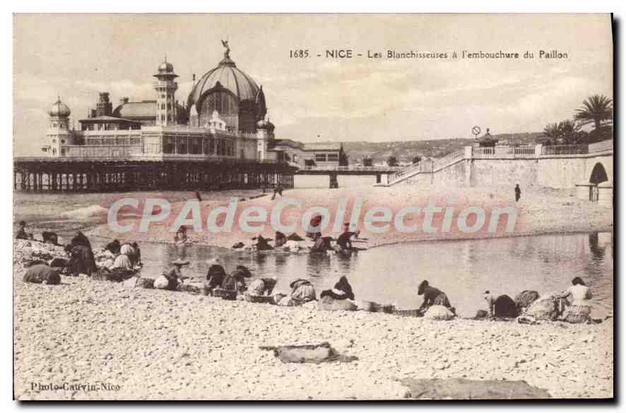 CPA Nice Les Blanchisseuses a l'embouchure du Paillon 