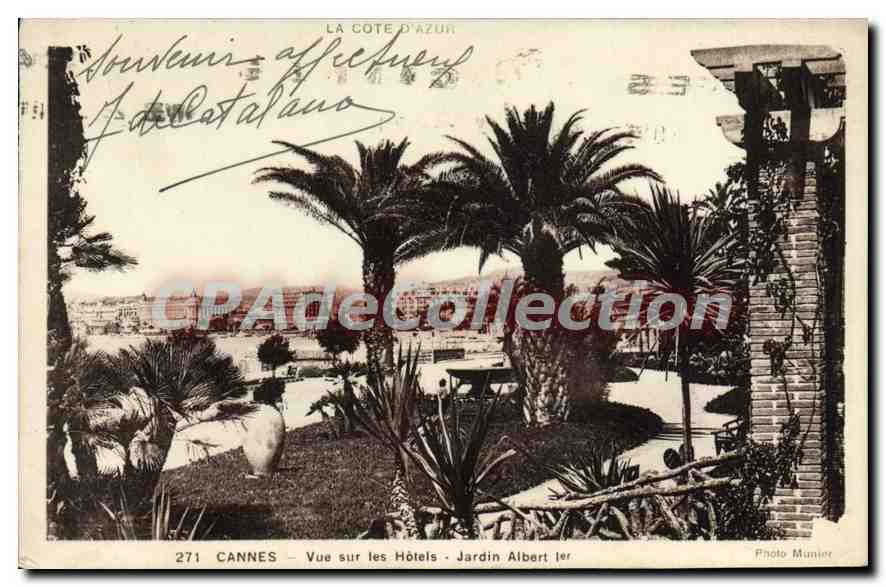 Cannes — Vue sur les Hôtels - Jardin Albert 1er — Photo Munier