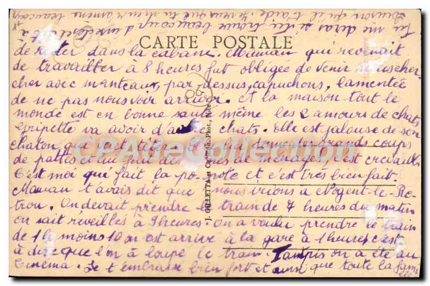 CPA Haute Valle du Var Beuil et le Mont Monuier  — Rückseite