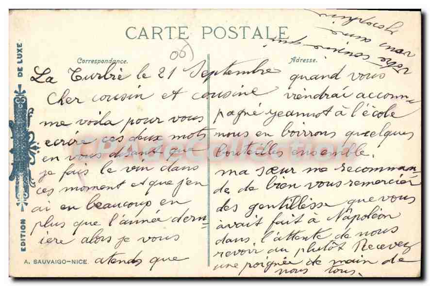 La Turbie — Vue Générale et la Tête de Chien, vue prise du Mt. Bataille — ND. Phot. — Reverso