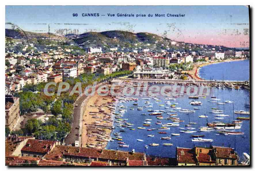 CPA Cannes Vue generale prise du Mont Chevalier 