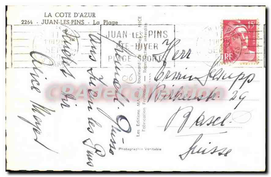 Plage de Juan-les-Pins — La Côte d'Azur — Éditions M. Pume — Reverso
