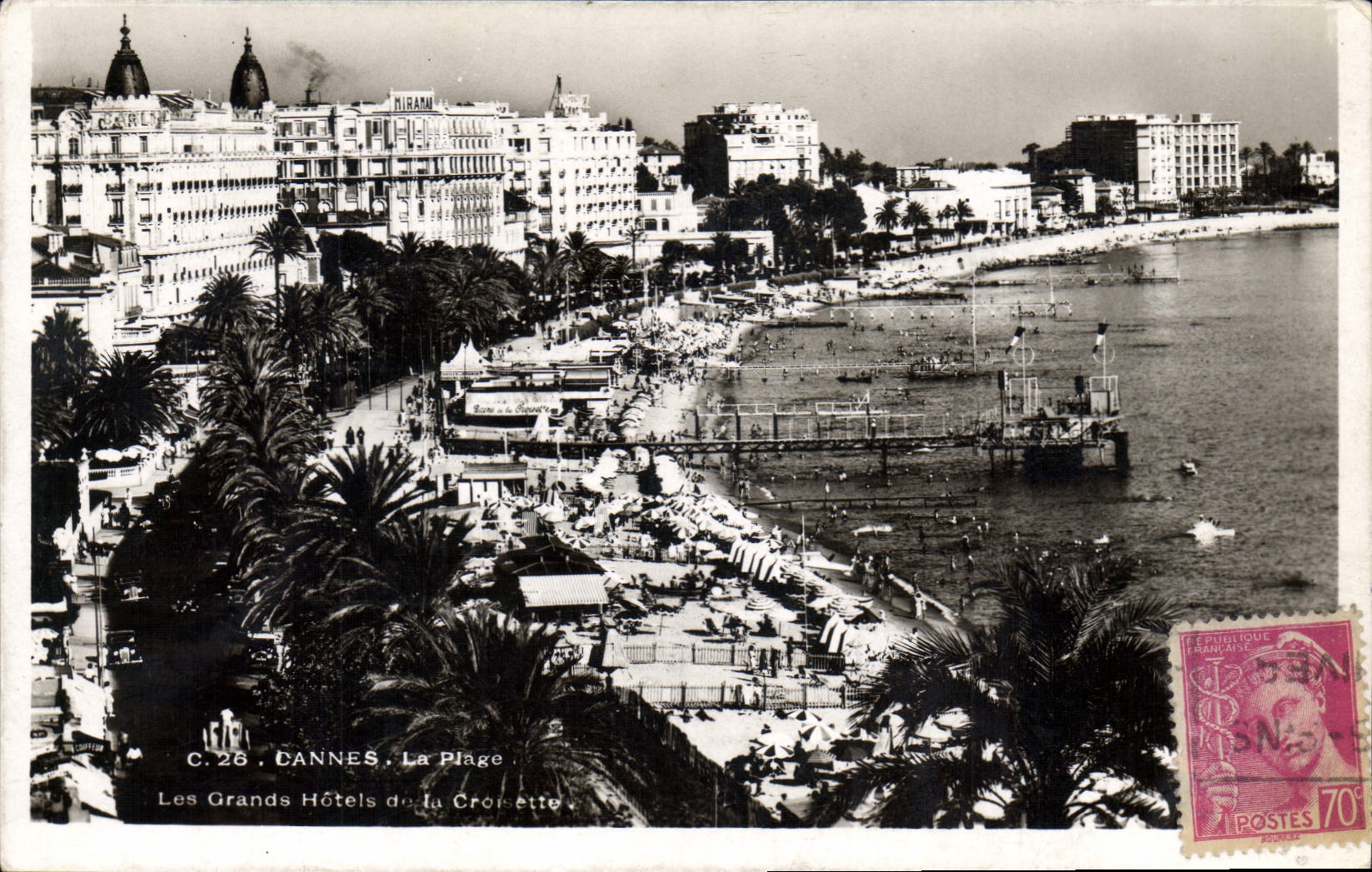 CANNES. La Plage — Les Grands Hôtels de la Croisette — Éditions S.I.C.A.M.