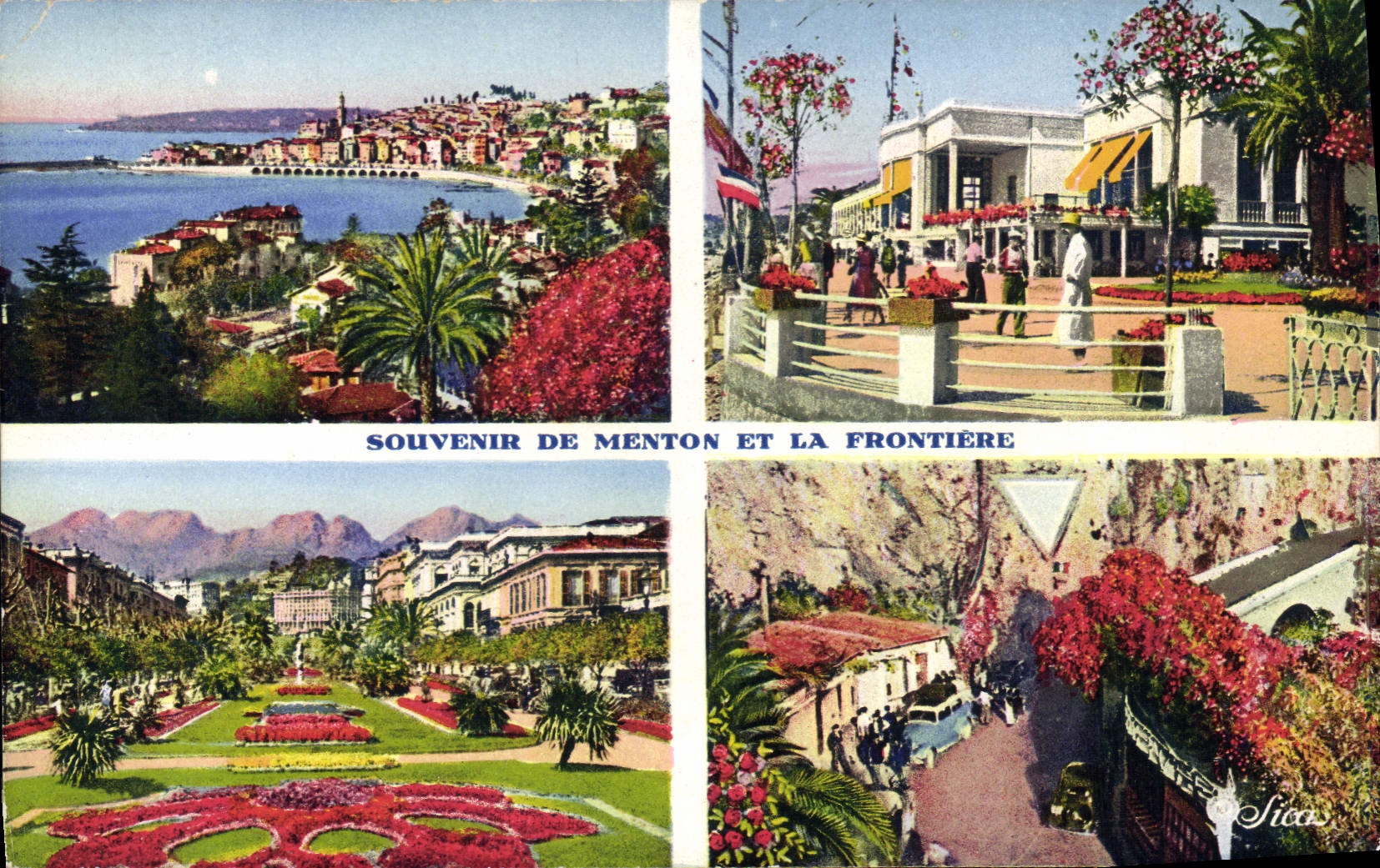 Menton et la Frontière — Souvenir de Menton et la Frontière — Sicas