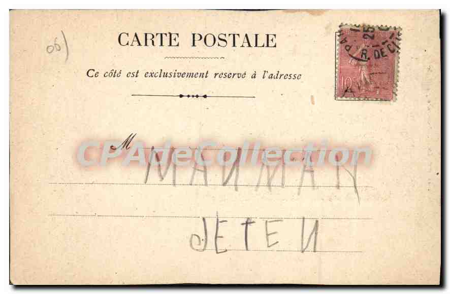 Saint-Martin-Vésubie — vue du village en montagne — éditeur Badin, n° de série illisible — Reverso