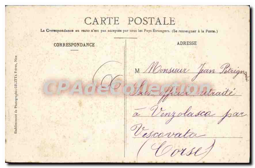 CPA Nice Promenade des Anglais et Jetee Promenade  — Rückseite