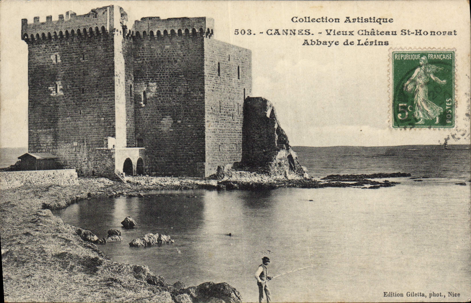Cannes - Vieux Château St-Honorat - Abbaye de Lérins — Collection Artistique, n°503, Édition Gilelta, Nice