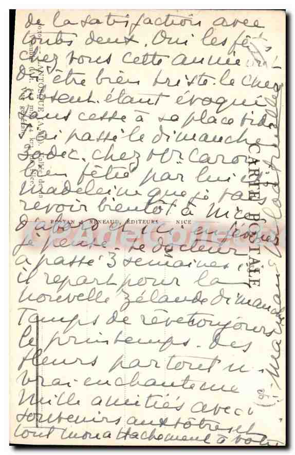 CPA Lantosque Vallee de la Vesubie Vue generale  — Rückseite