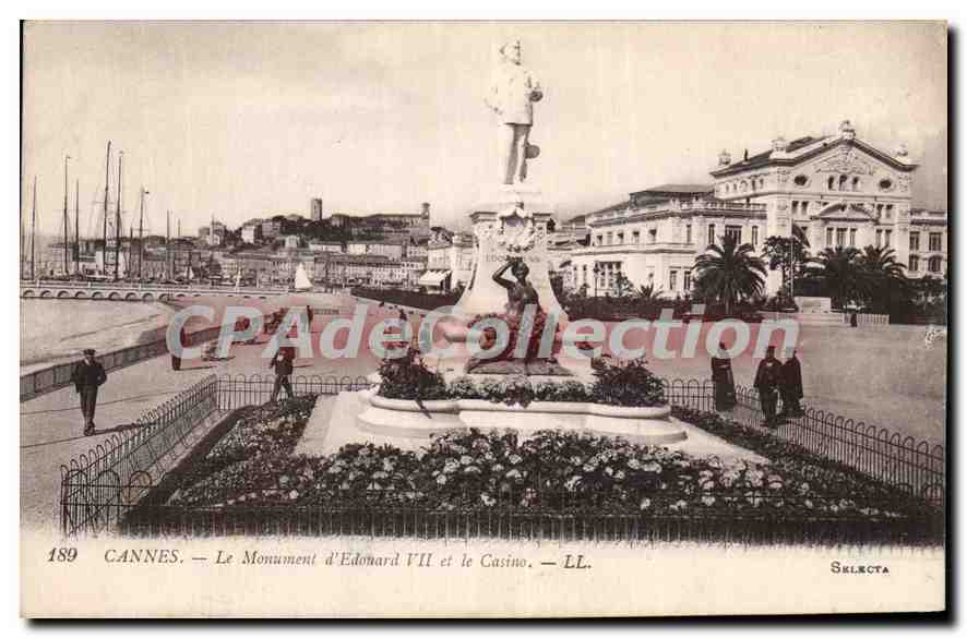 CANNES — Le Monument d'Edouard VII et le Casino — Selecta 189