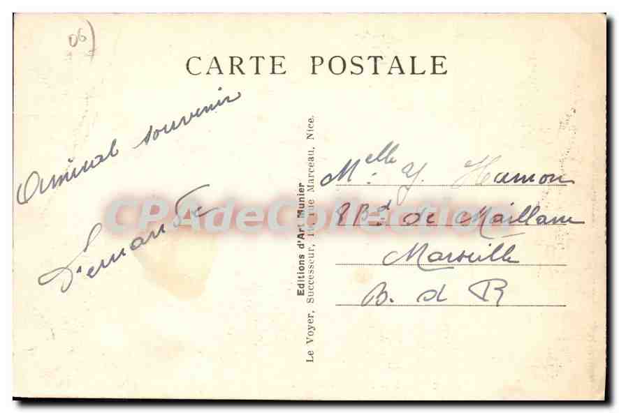 CPA La Cote d'Azur Cannes Promenade de la Croisette et les hotels  — Rückseite