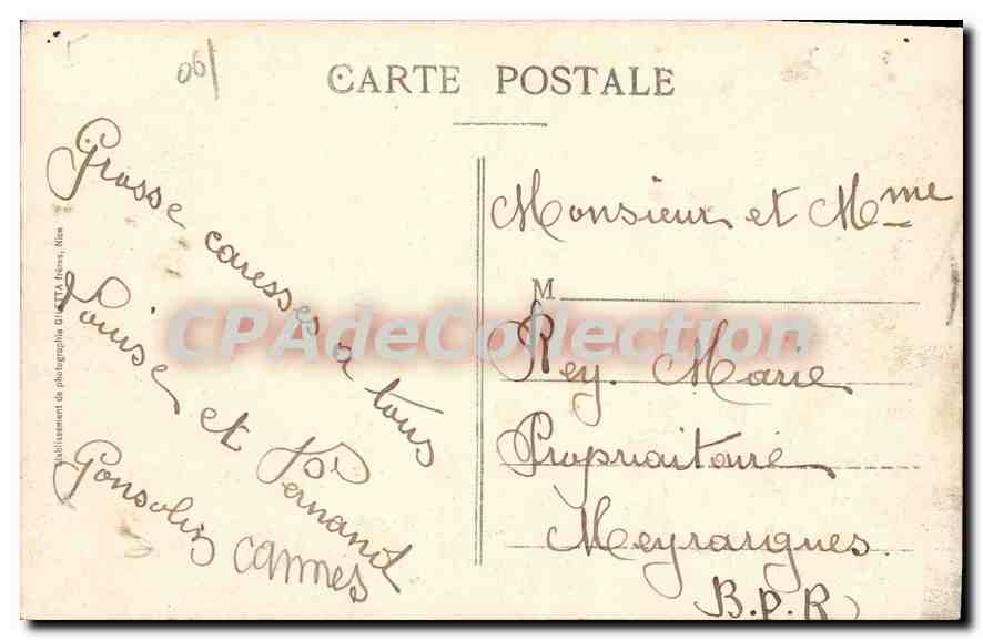 CANNES — Boulevard de la Croisette — Carlton Hotel — Édition Gilletta — Rückseite