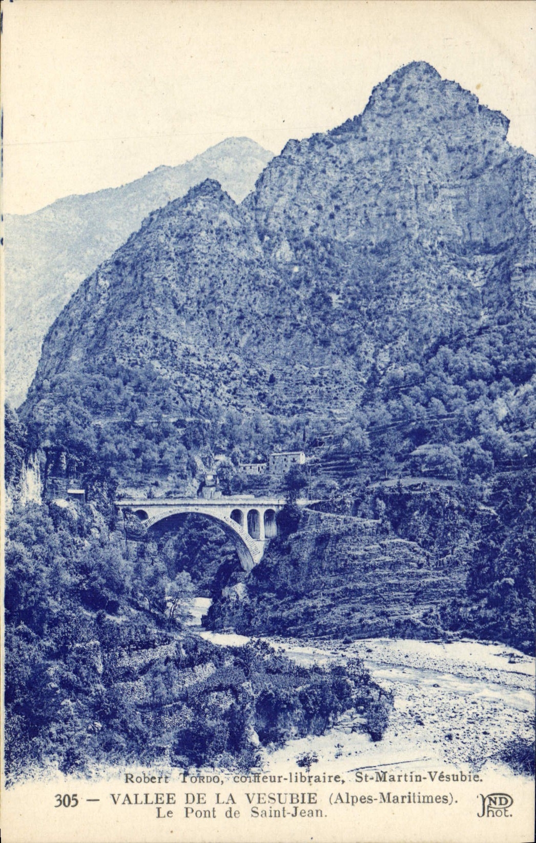 CPA Vallee de la Vesubie Alpes Maritimes Le Pont de Saint Jean 