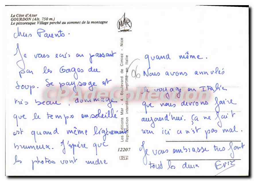Gourdon — Village perché au sommet de la montagne — Les éditions Mar, Nice — Reverso