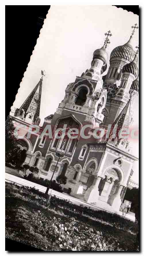 Cathédrale orthodoxe russe de Nice — Vue extérieure ouest et clocher — Association Culture Orthodoxe Russe de Nice