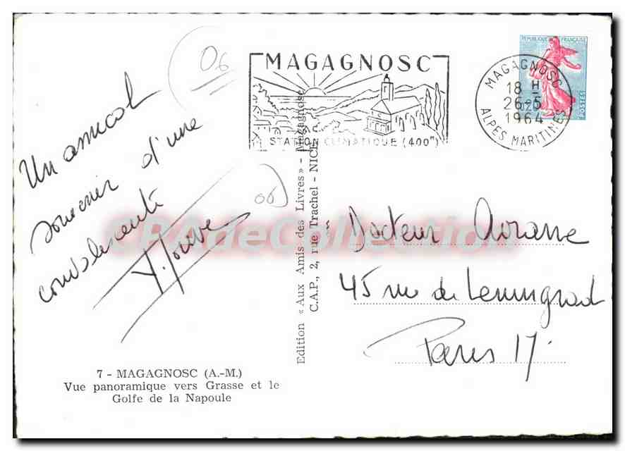 Magagnosc — Vue panoramique vers Grasse et le Golfe de la Napoule — Edition Aux Amis des Livres - Nice — Reverso