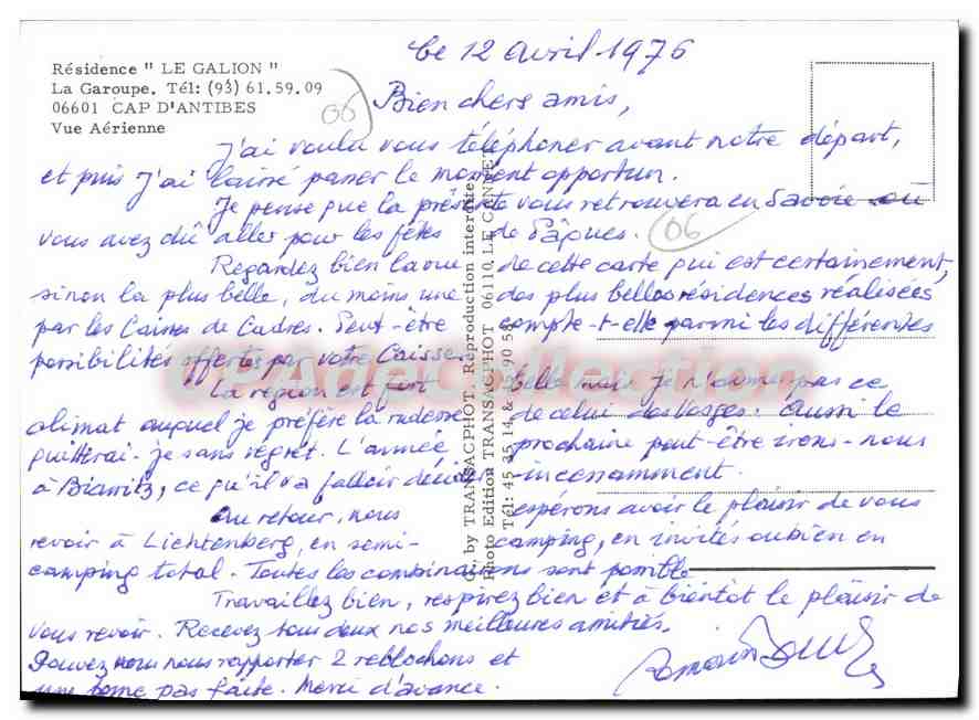 Résidence "LE GALION" — Vue Aérienne — Éditions TRANSCPHOT — Reverso