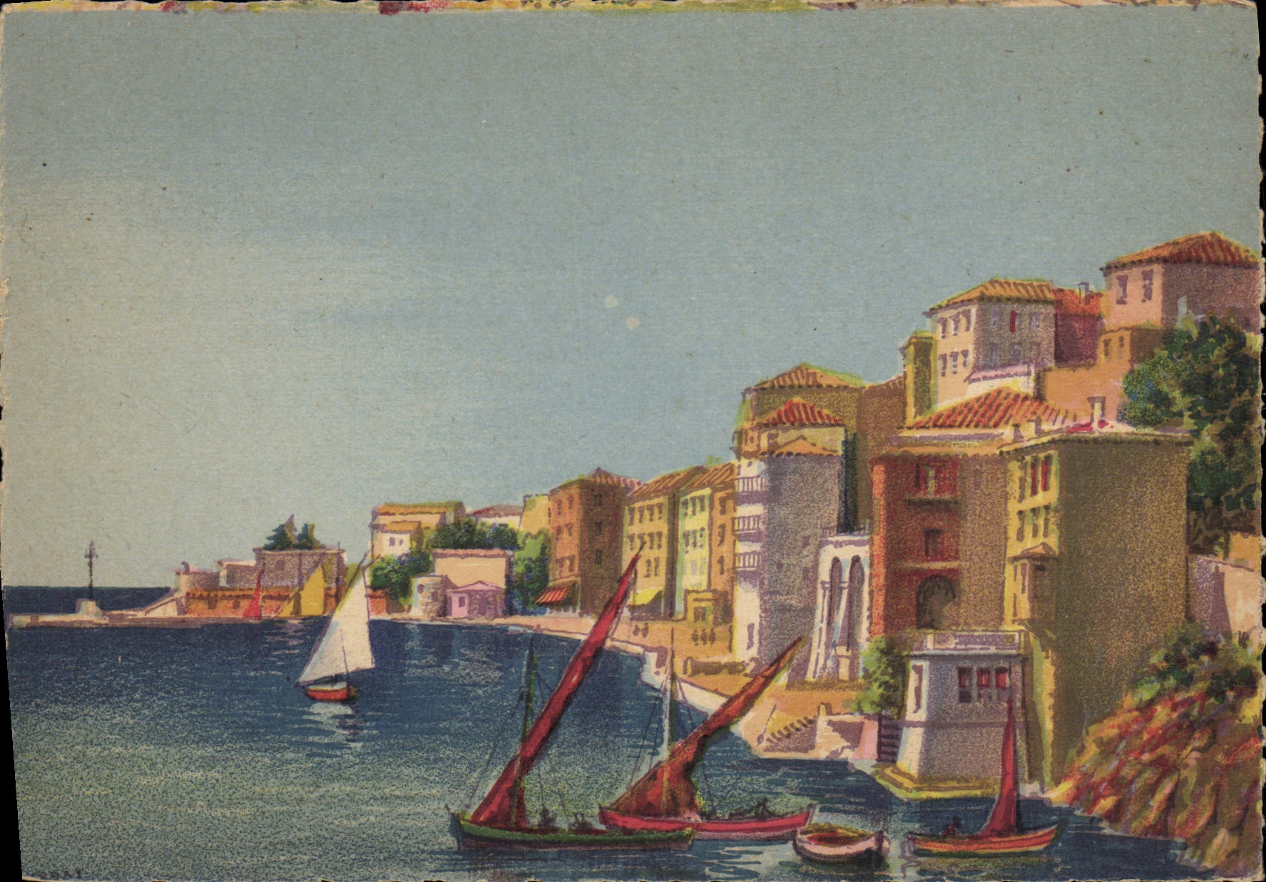Villefranche-sur-Mer — Le Port — Imprimerie J. Doyes