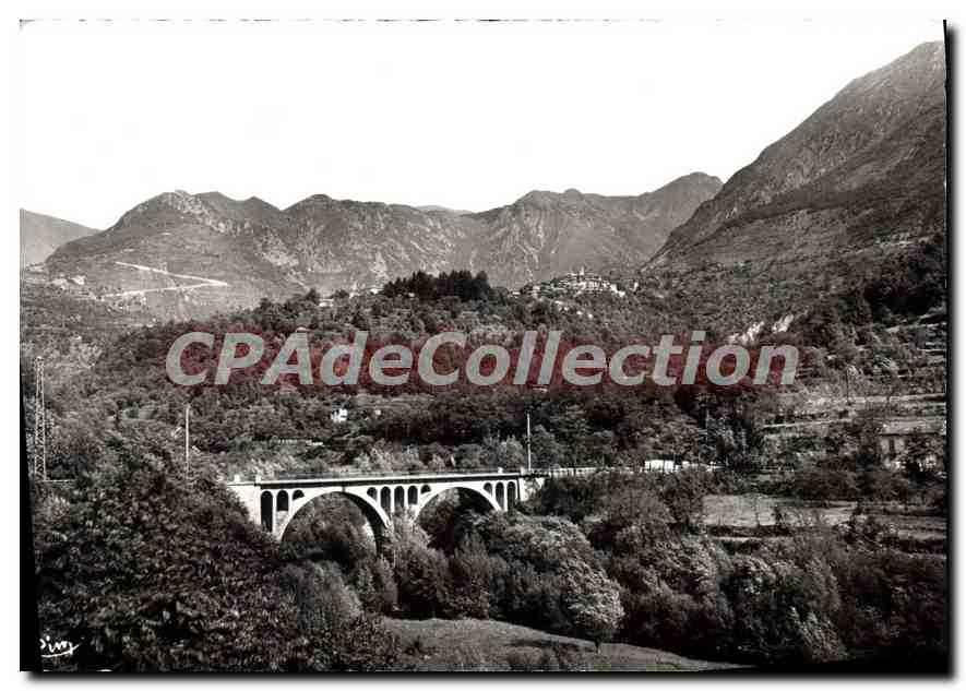 CPSM Boulene Vesubie A M station et Cure d'Air vue sur la valle de la Vesubie dans le fond la Bollen