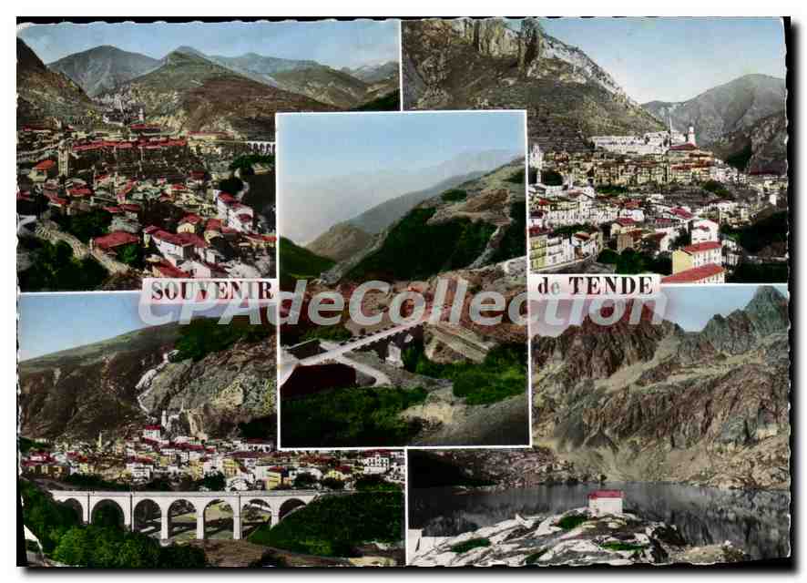 CPSM Tende vues generales les Lacets le lac vert et Refige de la Valmasque 