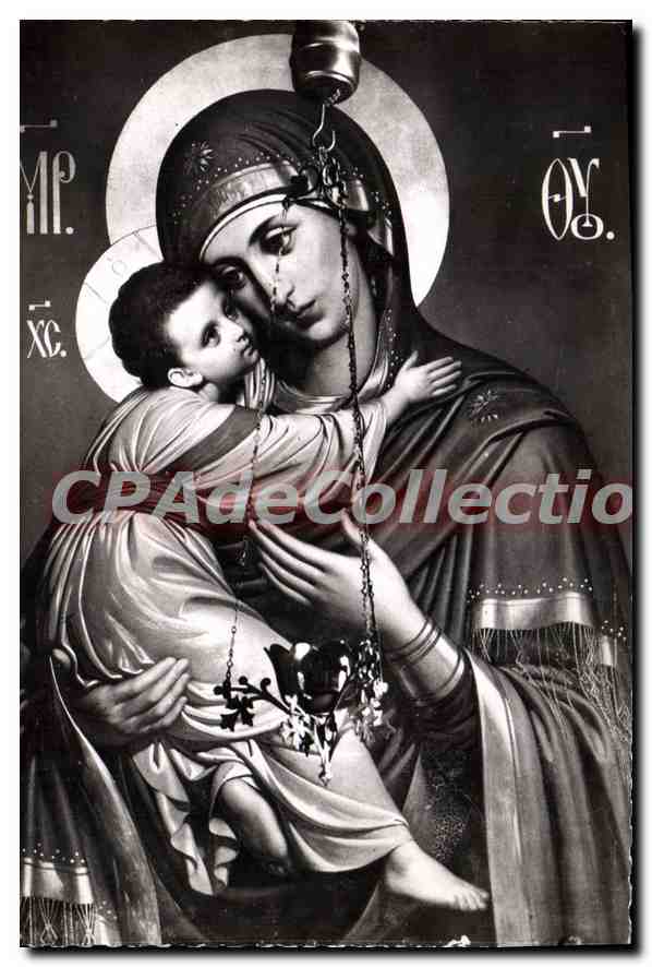 CPSM Russe de Nice Cathedrale Orthodoxe Russe de Nice Notre Dame de Wladimir avec l'enfant Jesus