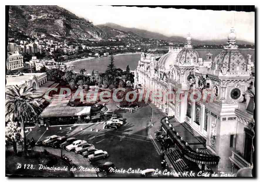 Monte-Carlo - Le Casino et le Café de Paris — Principauté de Monaco, D 128