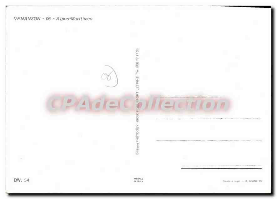 CPSM Venanson Alpes Maritimes — Verso