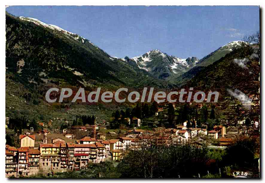 CPSM St Martin Vesubie (A M) alt 960 m La Suisse Nicoise Vue generale au fond la Cime Archas et la C