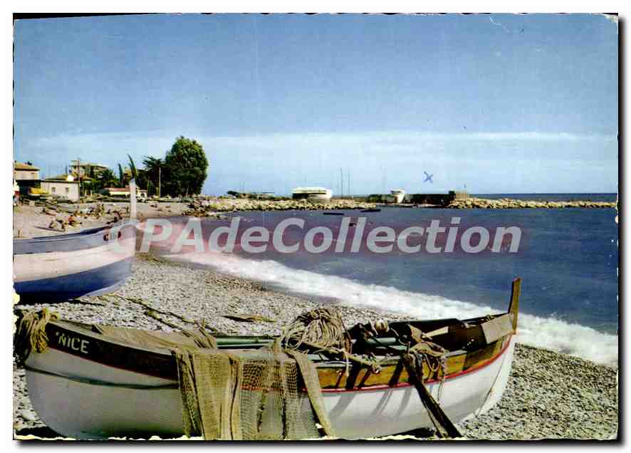 CPSM Cros de Cagnes Reflet de la Cote d'Azur Un Coin de la Plage du Port