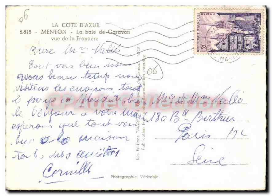 Menton - La baie de Garavan — vue de la frontière — Les Éditions de Garavan — Reverso