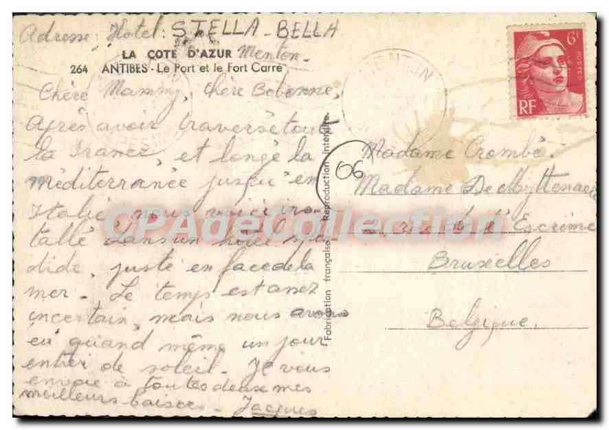 Port d'Antibes — Le Fort Carré — Hôtel Stella Bella — Reverso