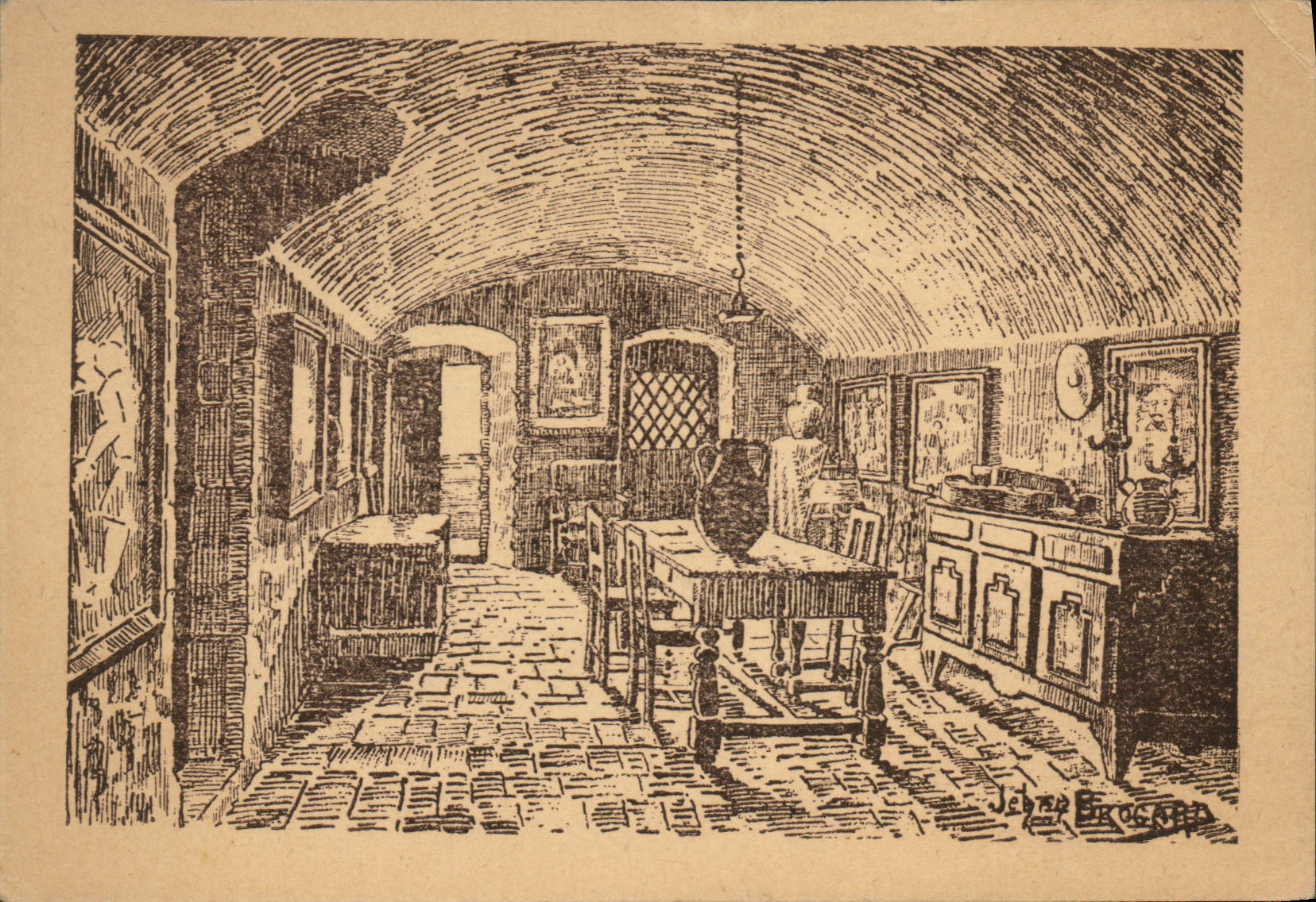 Intérieur d'une salle du château — Roquebrune-Cap-Martin — Jehan Brosset