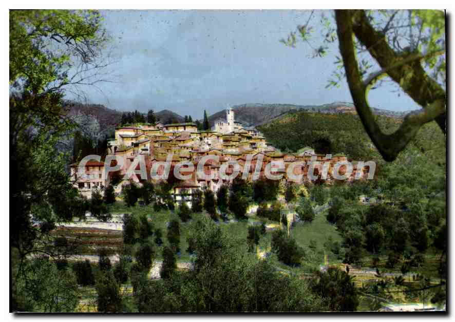 CPSM Coaraze (A M) 620 m Le Village au Soleil Vue generale