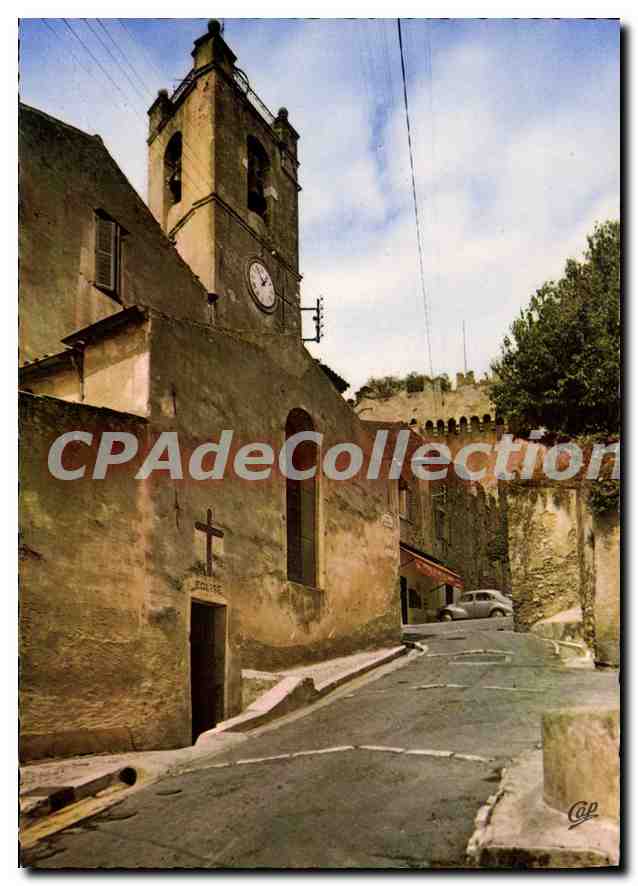 Cagnes-sur-Mer — L'Église et le côté ouest du Château Grimaldi — Compagnie des Arts Photomécaniques, Paris