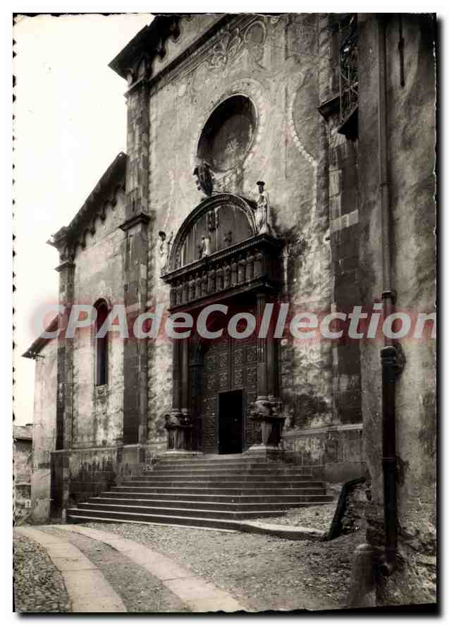 CPSM Tende (Alt 815) Les Alpes Maritimes Portail de l'Eglise de l'Assomption