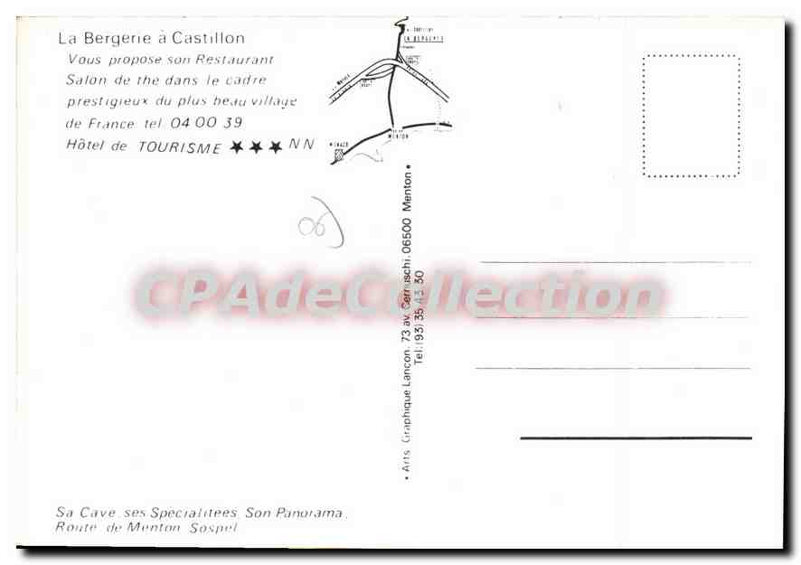 CPSM La bergerie a Castillon Hotel Restaurant — Verso